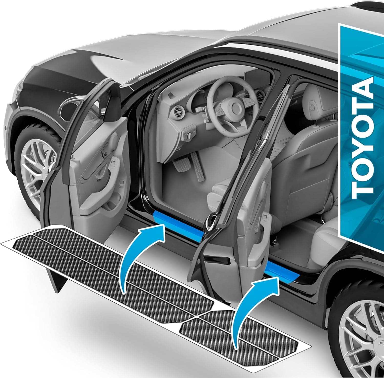 Film de protection seuil de porte carbone uProtect